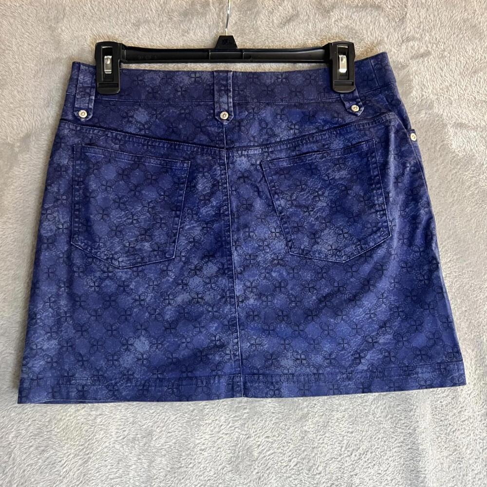 Adidas Women’s Casual Skirt Blue Patterned Skirt Everyday Look Size Medium - Picture 2 of 9